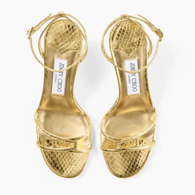 1998 Leo 65 Gold Candy Wrap Leather Sandal