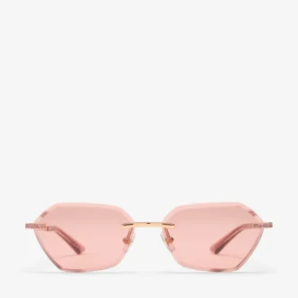 Abby Pink Geometric Silhouette Sunglasses