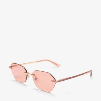 Abby Pink Geometric Silhouette Sunglasses