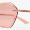 Abby Pink Geometric Silhouette Sunglasses