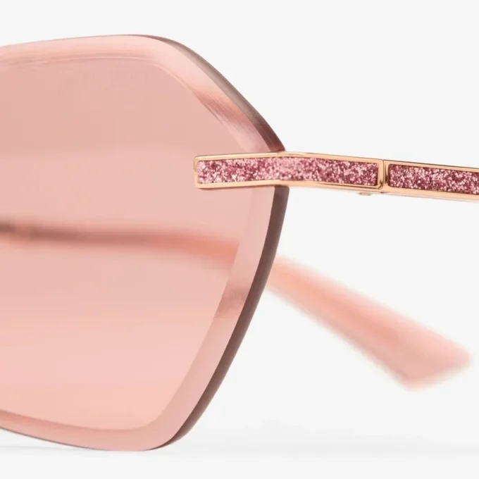 Abby Pink Geometric Silhouette Sunglasses