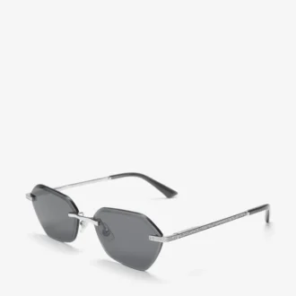Abby Silver Geometric Sunglasses