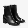 Adry Ankle Boot 60 Black Patent and Nappa Leather Boots with Pearl Charm