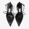 Afia Mesh 100 Black Spazzolato and Ruched Tulle Pumps