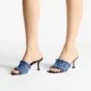 Alexia 70 Crosshatch Denim Sandals