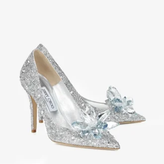 Alia Crystal Covered Pointy Toe Pumps