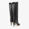 Alizze Knee Boot 85 Black Smooth Leather Knee-High Boots