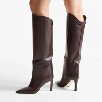Alizze Knee Boot 85 Deep Merlot Smooth Leather Knee High Boots
