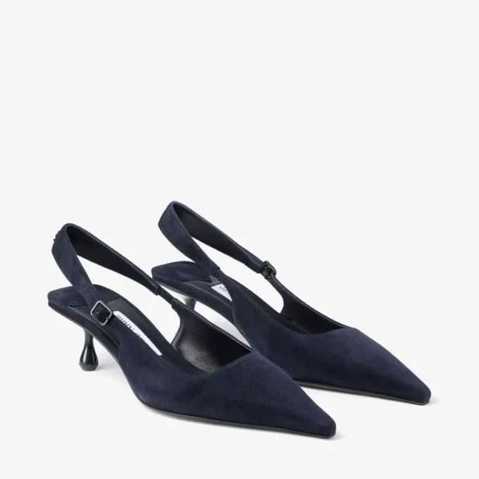 Amel 50 Marine Suede Slingbacks