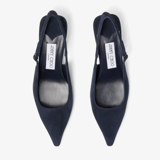 Amel 50 Marine Suede Slingbacks