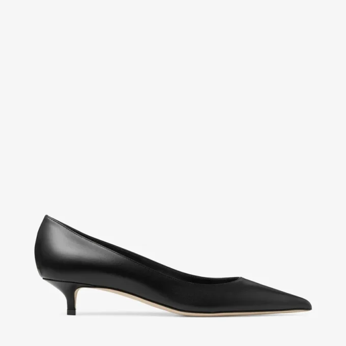 Amelia 35 Black Calf Leather Pumps