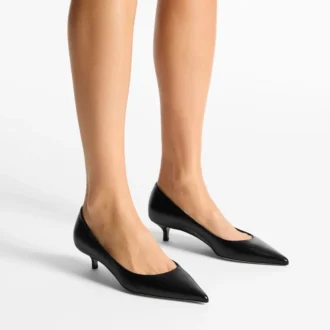 Amelia 35 Black Calf Leather Pumps