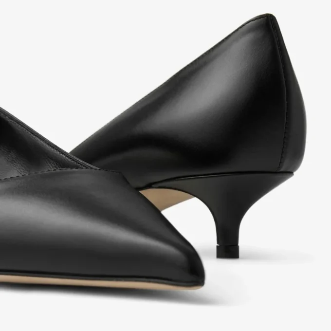 Amelia 35 Black Calf Leather Pumps