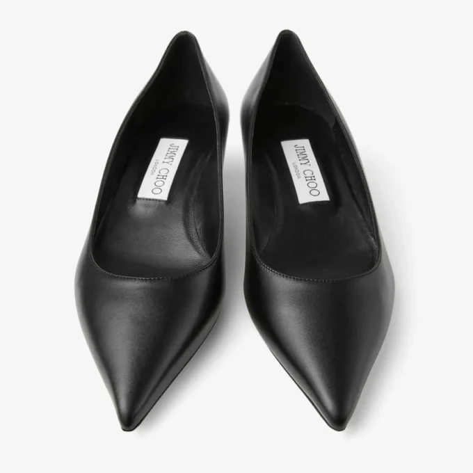 Amelia 35 Black Calf Leather Pumps