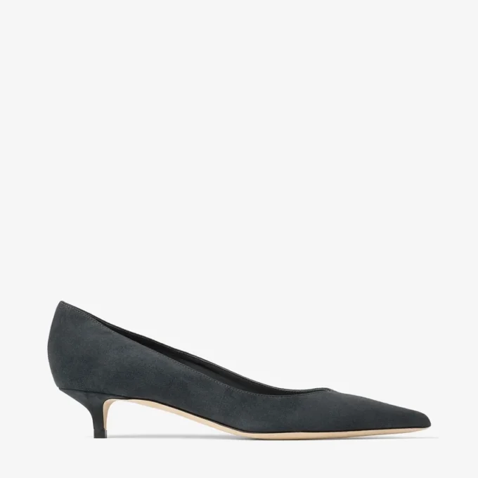 Amelia Graphite Tonal Suede Pumps