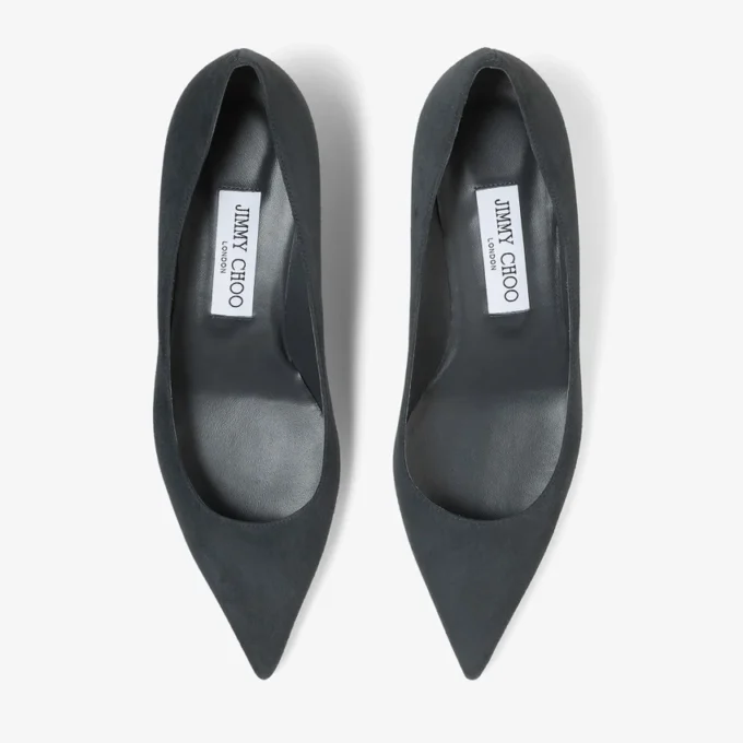 Amelia Graphite Tonal Suede Pumps