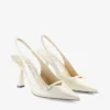 Amita 85 Latte Patent Leather Slingbacks