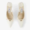 Amita 85 Latte Patent Leather Slingbacks