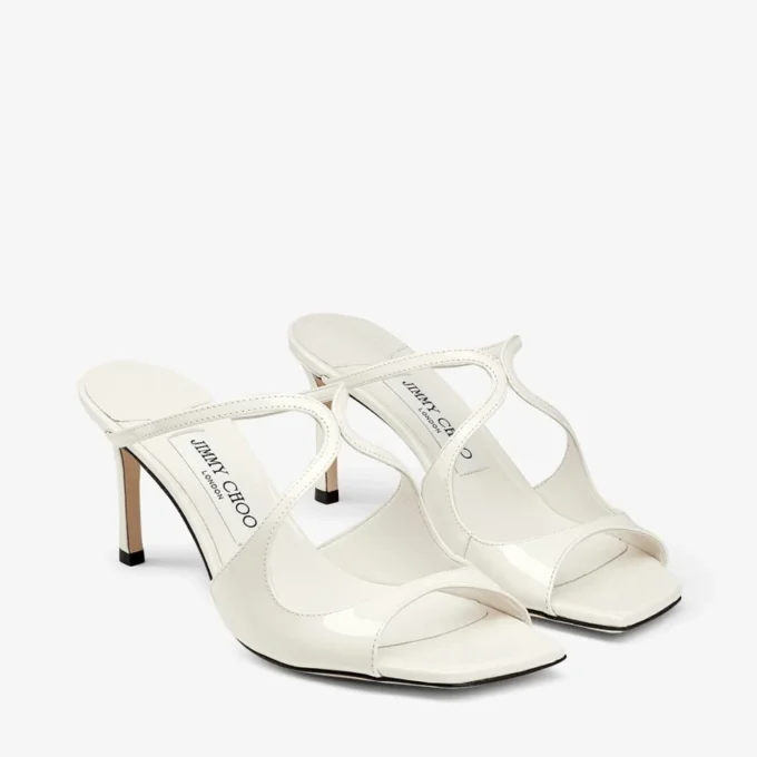 Anise 75 Latte Patent Leather Mules
