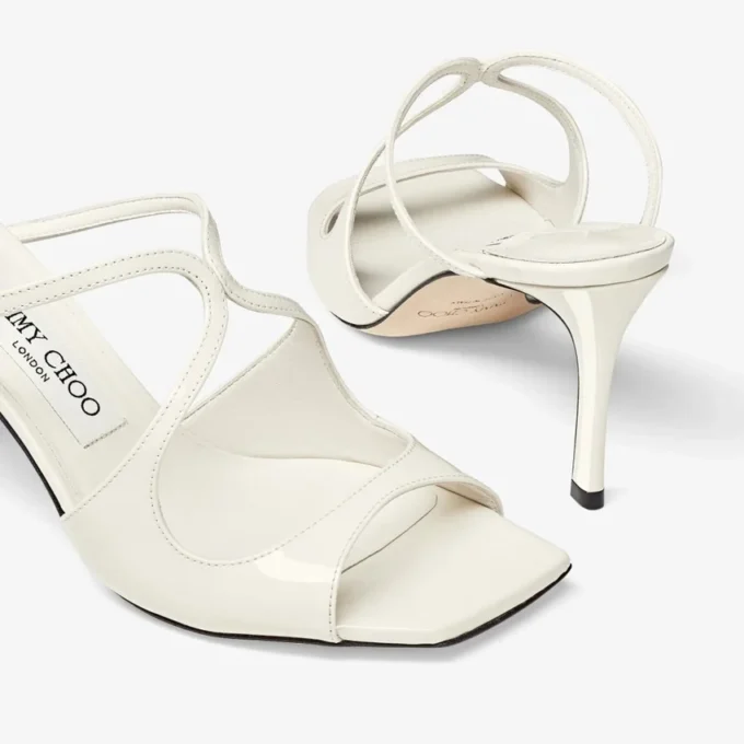 Anise 75 Latte Patent Leather Mules