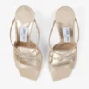 Anise 95 Gold Metallic Leather Mules