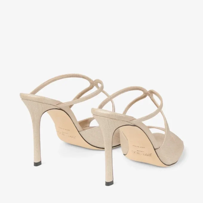 Anise 95 Gold Metallic Leather Mules