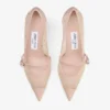 Aren Pump 65 Macaron Leather and Heart Mesh Pumps with Pearl Charm