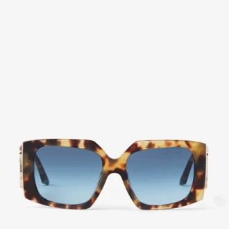 Ariana Yellow Havana Square Frame Sunglasses