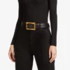 Arlie Black Calf Leather Belt