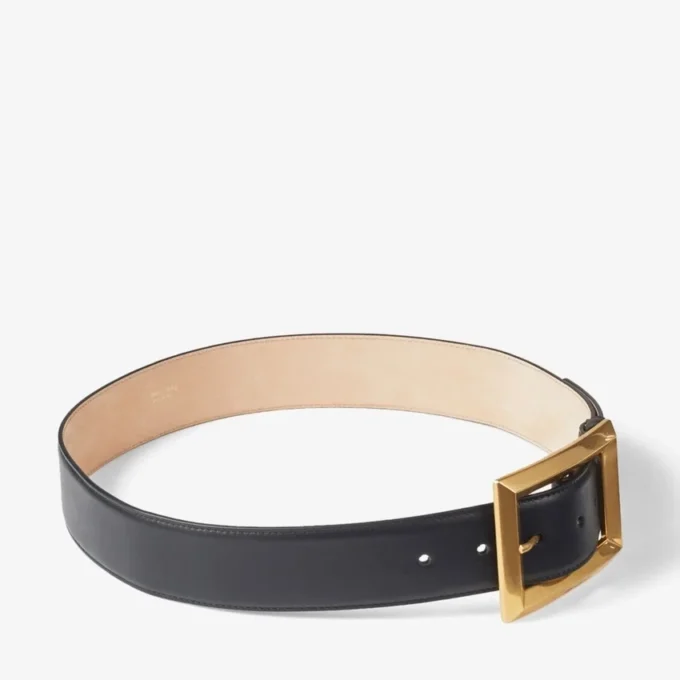 Arlie Black Calf Leather Belt