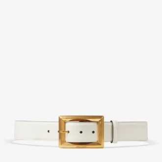 Arlie Latte Calf Leather Belt