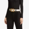 Arlie Latte Calf Leather Belt