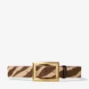Arlie Natural Zebra Printed Pony Belt