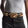 Arlie Natural Zebra Printed Pony Belt