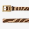 Arlie Natural Zebra Printed Pony Belt
