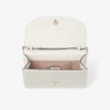 Avenue Curve Clutch Latte Quilted Nappa Leather Clutch Bag