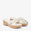 Avenue Wedge 50 Latte Nappa Leather Wedge Mules