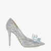 Avril Crystal Covered Pointy Toe Pumps