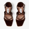 Ayla 85 Coffee Suede Wedge
