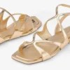 Ayla Flat Gold Metallic Leather Flats