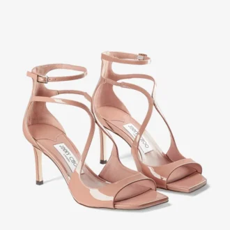 Azia 75 Ballet Pink Patent Leather Sandals