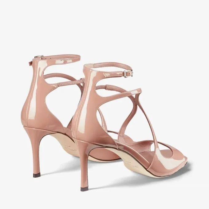 Azia 75 Ballet Pink Patent Leather Sandals