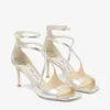 Azia 75 Champagne Glitter Leather Sandals