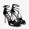 Azia 95 Black Patent Leather Sandals
