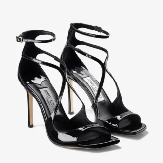 Azia 95 Black Patent Leather Sandals