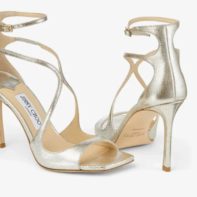 Azia 95 Champagne Glitter Leather Sandals