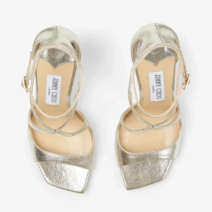 Azia 95 Champagne Glitter Leather Sandals