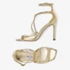 Azia 95 Gold Liquid Metal Leather Sandals