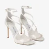 Azia 95 Ivory Satin Sandals
