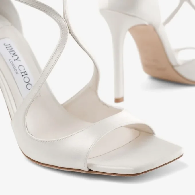 Azia 95 Ivory Satin Sandals